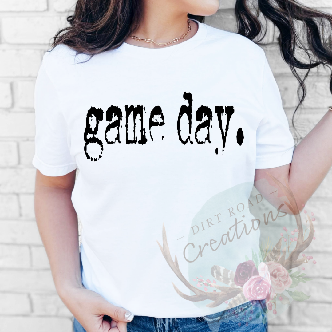 Game day screen print tee