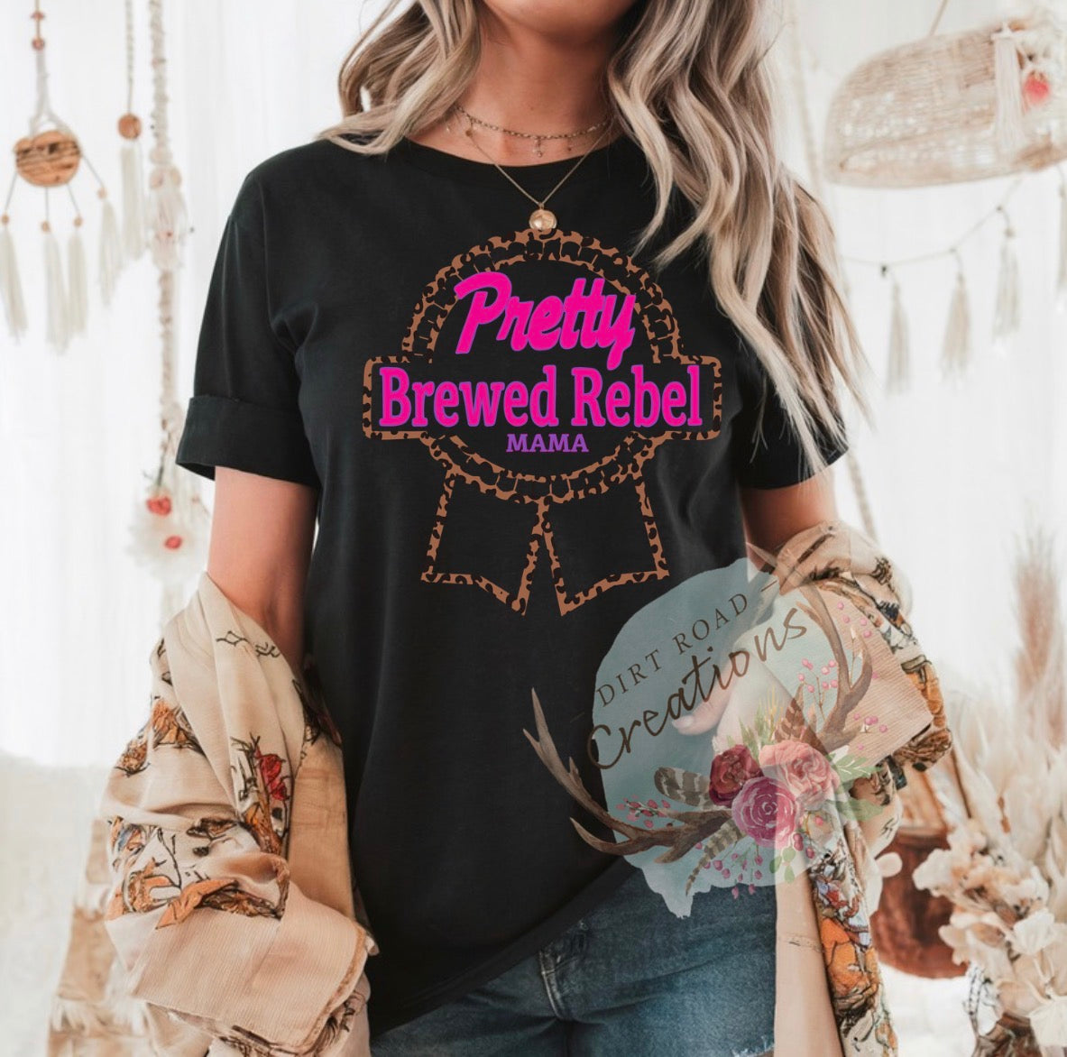 Pretty brewed rebel graphic tee