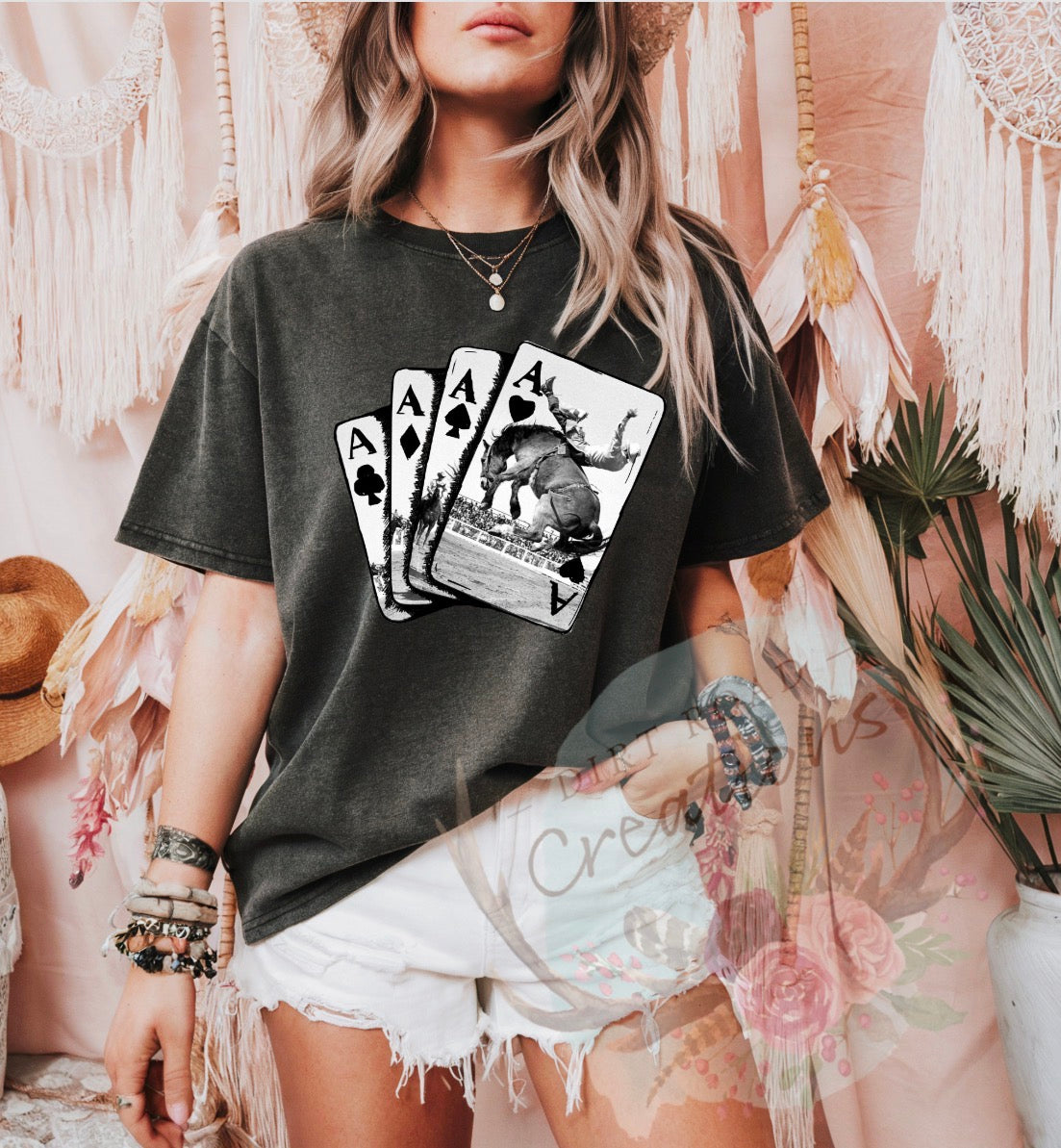 Bronc aces graphic tee