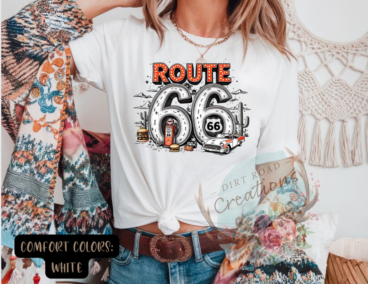 Route 66 graphic tee