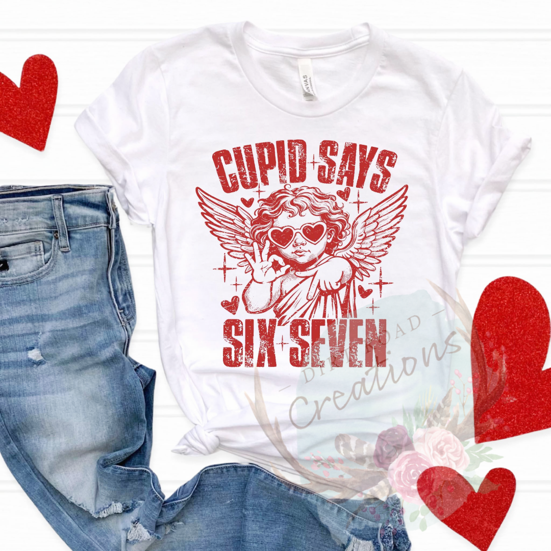 Cupid says screen print tee