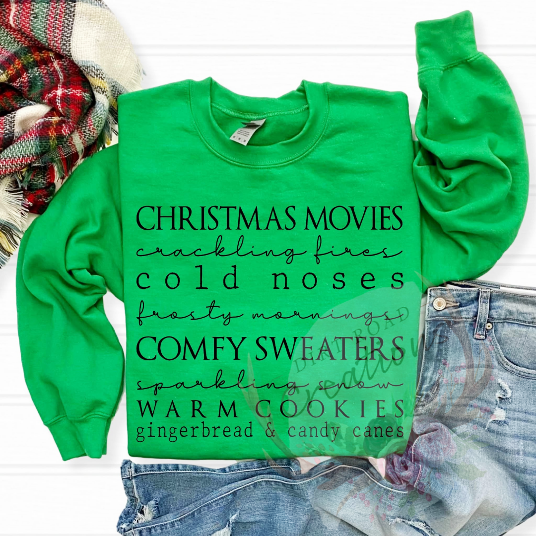 Christmas movies screen print tee