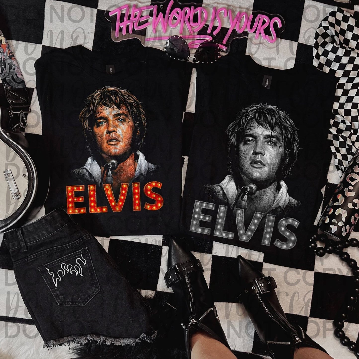 Retro Elvis graphic tee
