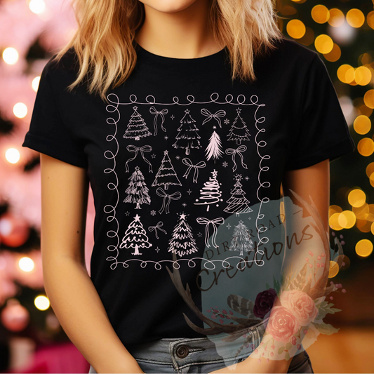 Pink trees screen print Sweatshirt
