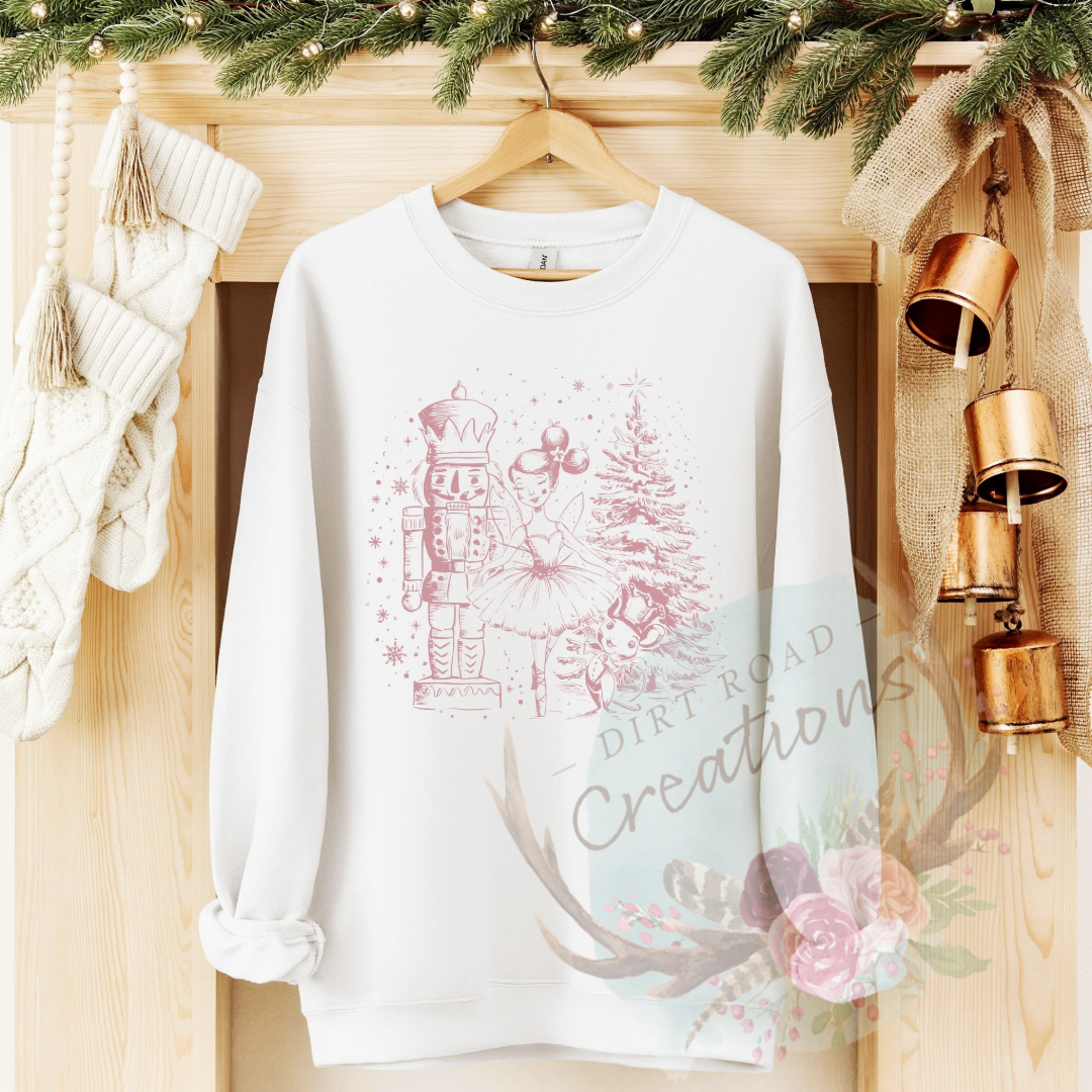 Nutcracker ballerina screen print tee