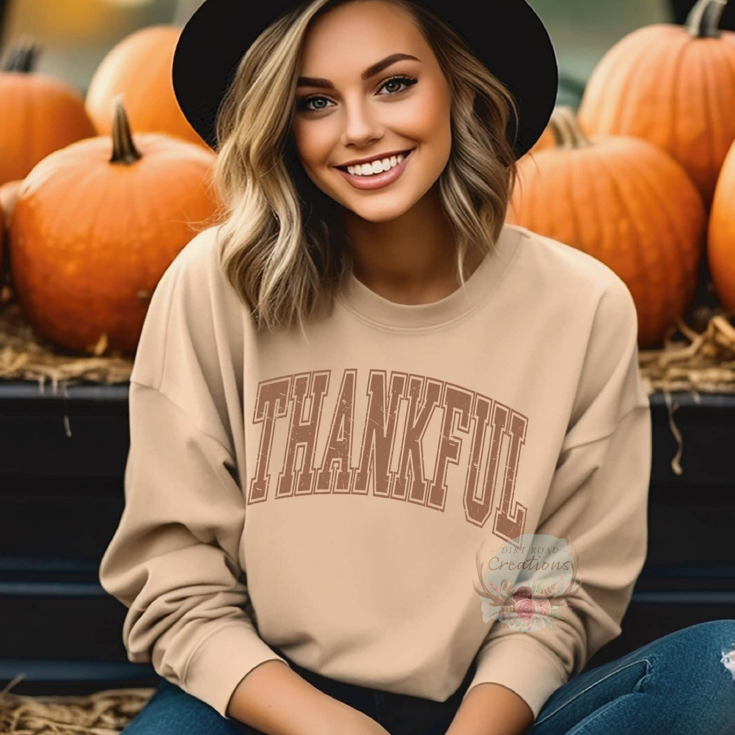 Thankful Screen Print Sweatshirt