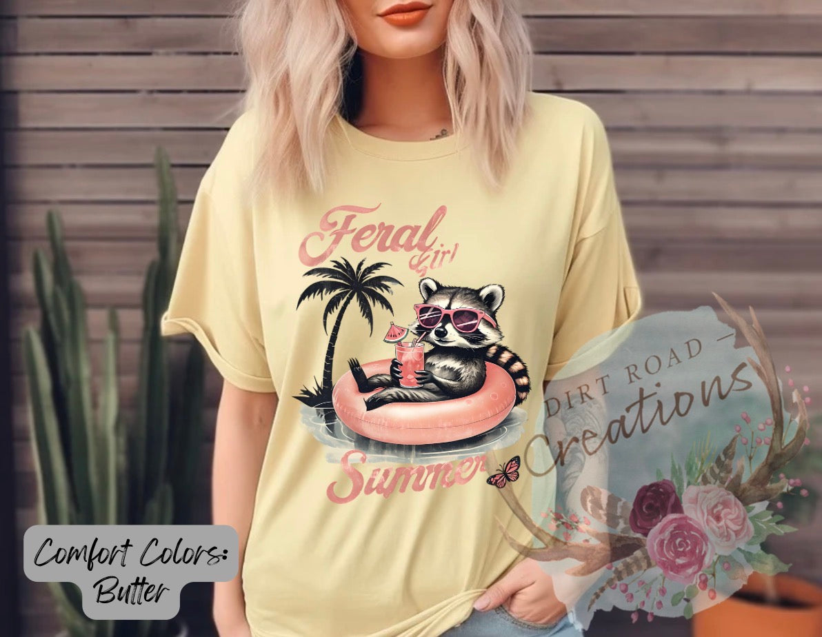 Feral girl summer graphic tee
