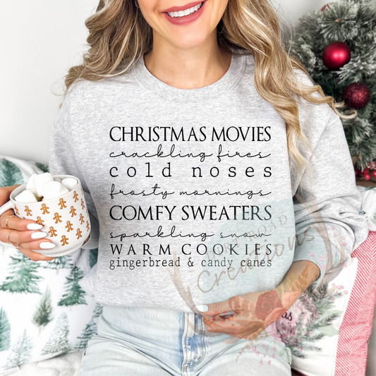 Christmas Movies screen print Sweatshirt