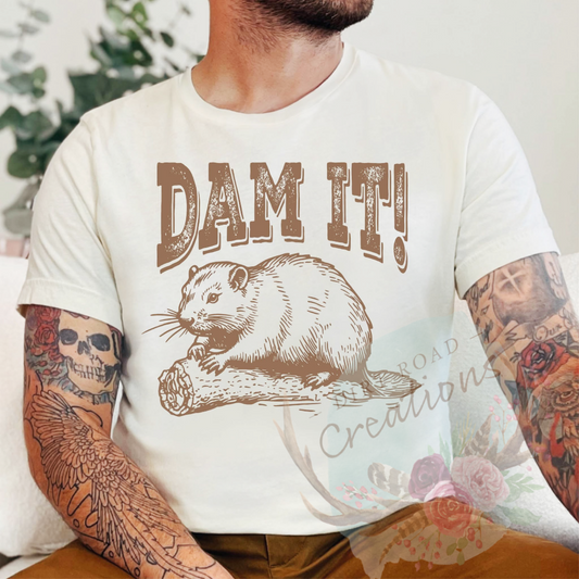 Dam it! screen print TEE