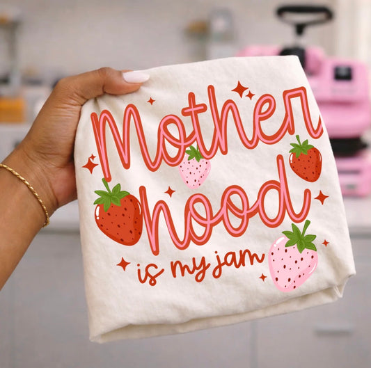 Motherhood is my jam graphic tee