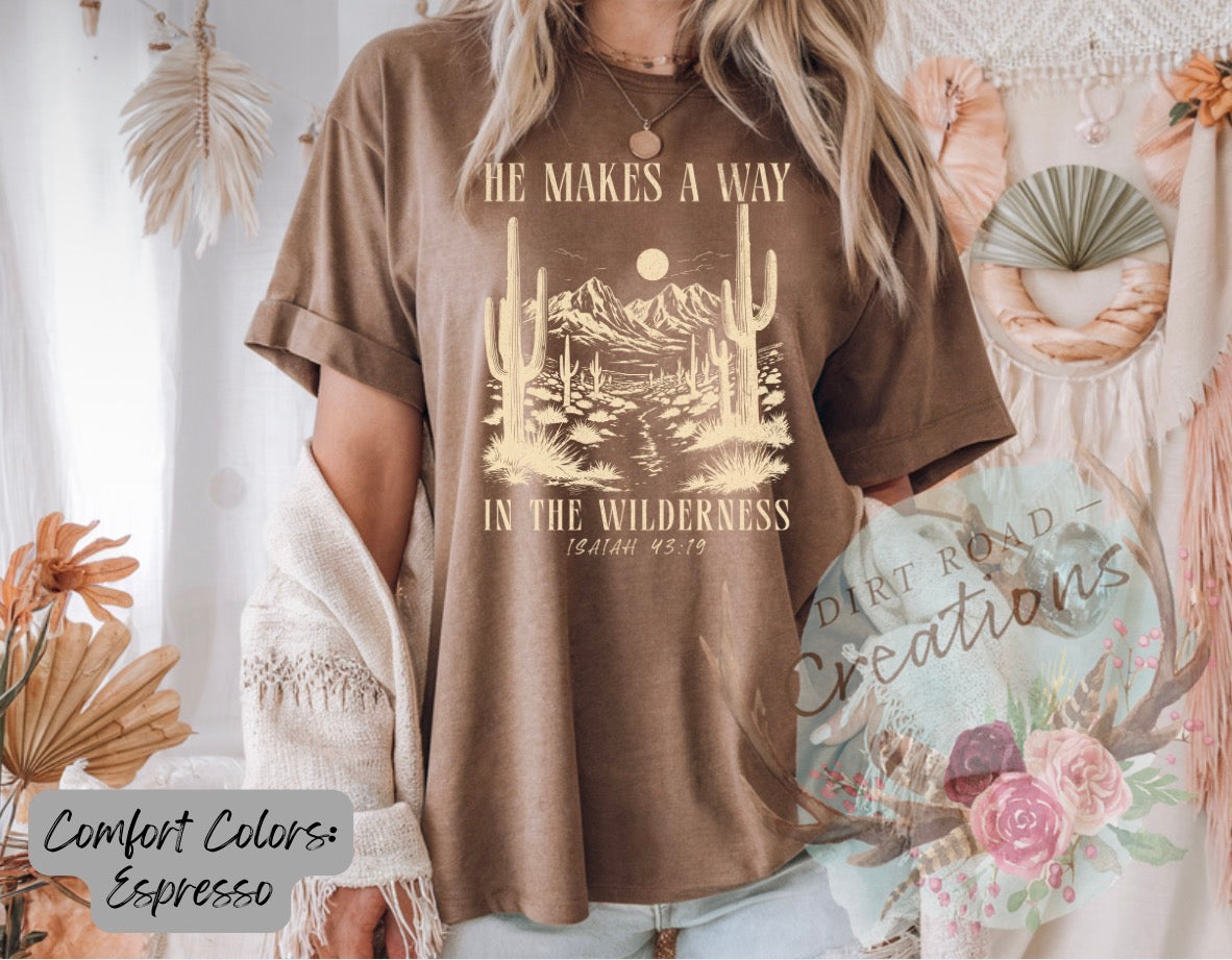 He makes a way (yellow) graphic tee
