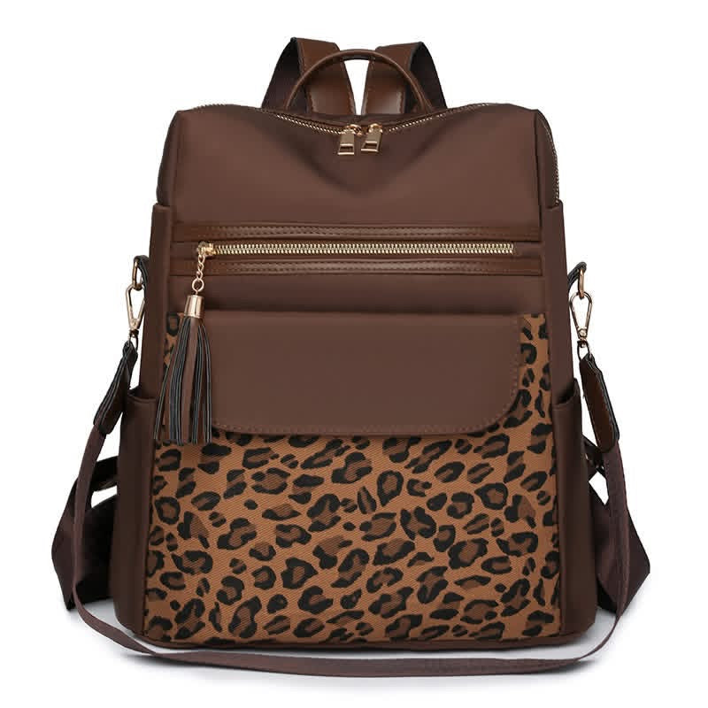 Preorder: two tone leopard backpack