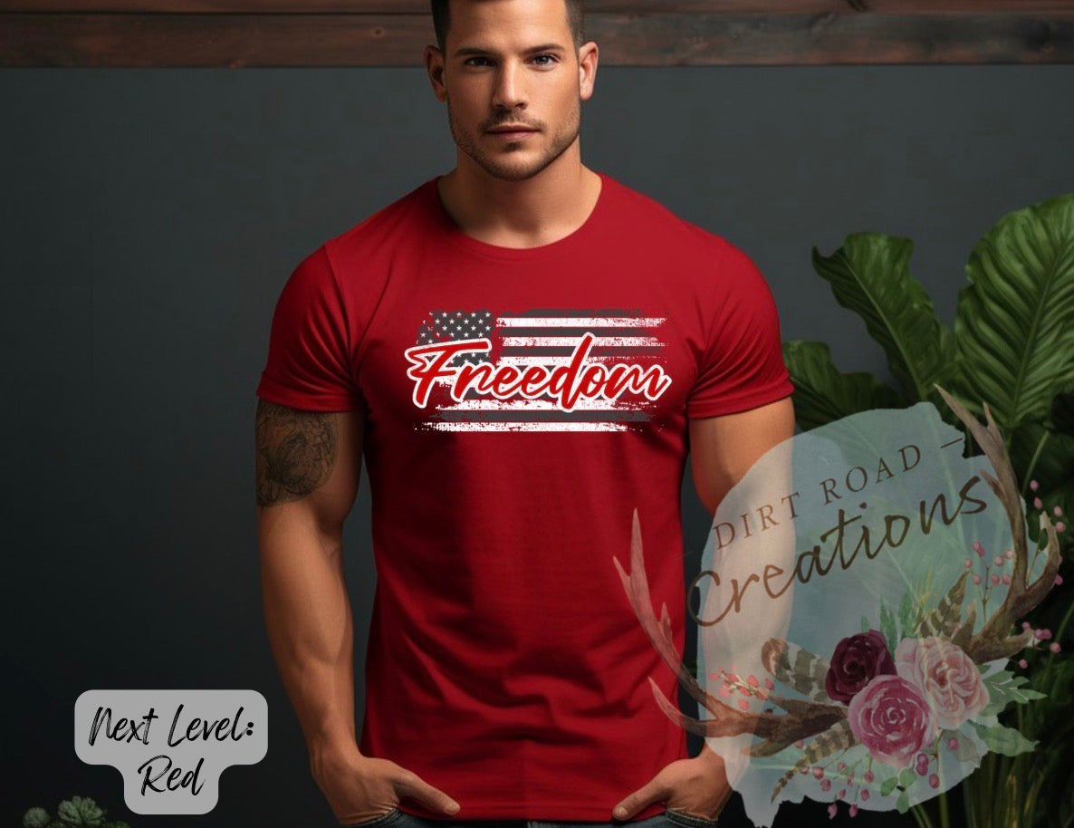 Freedom flag graphic tee
