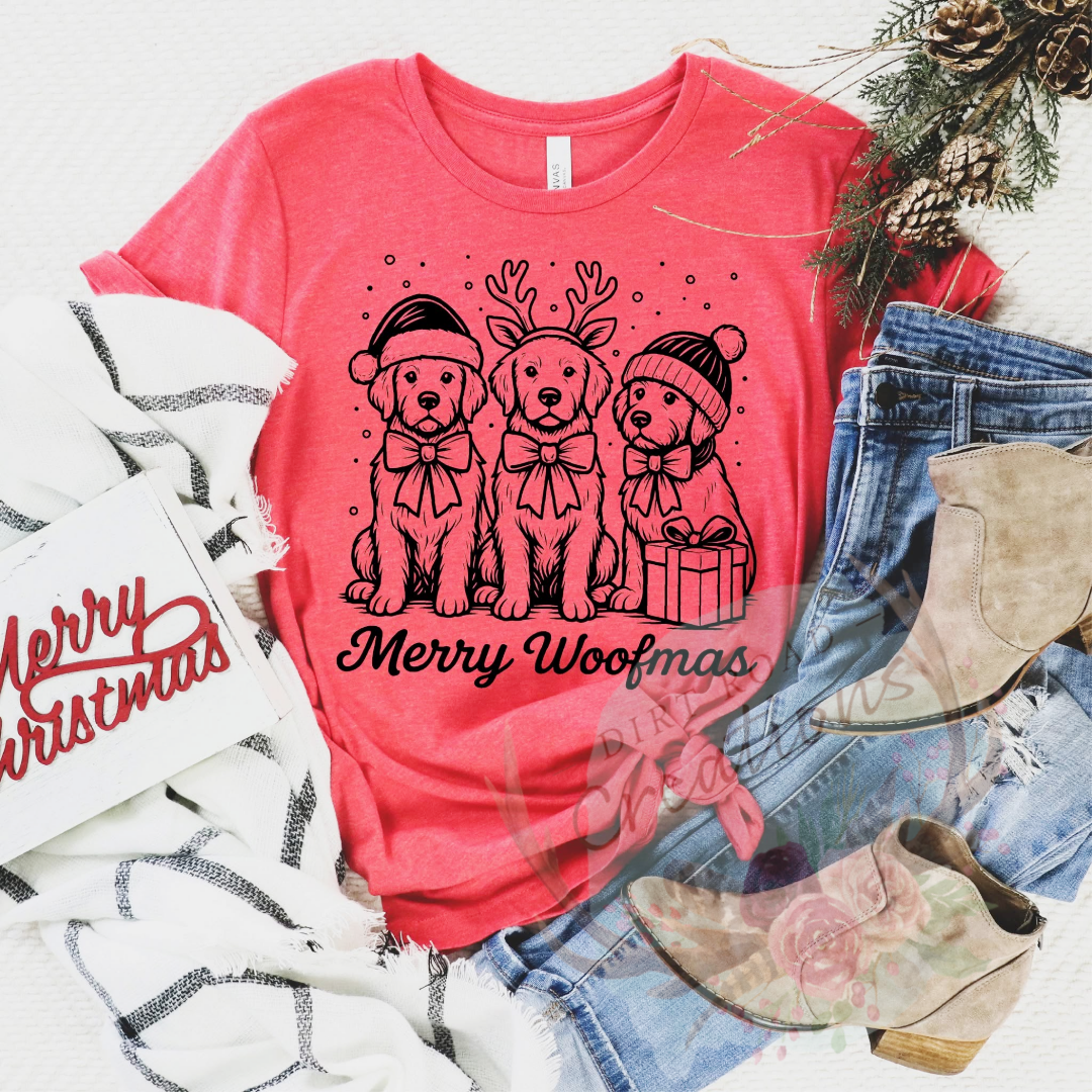 Woofmas screen print tee