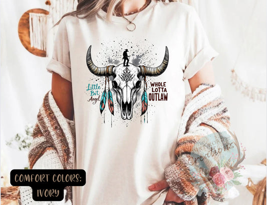 Little bit angel graphic tee