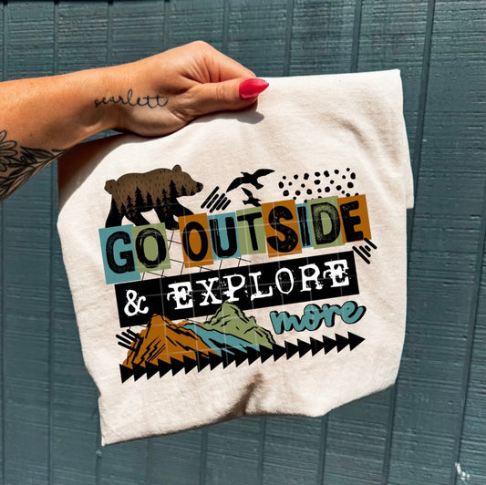 Go outside graphic tee