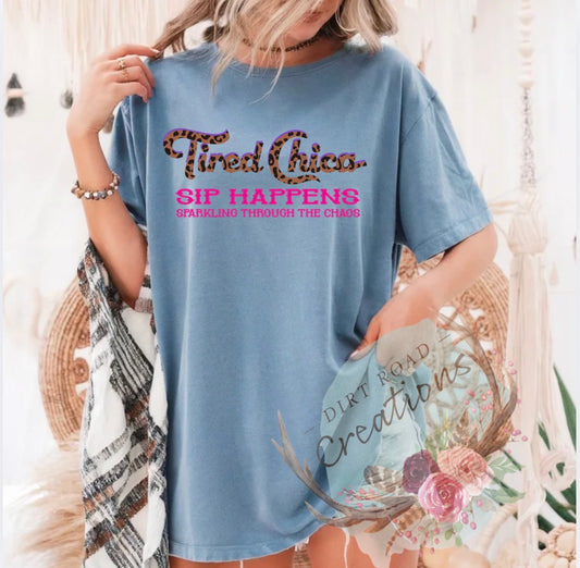 Tired chica graphic tee