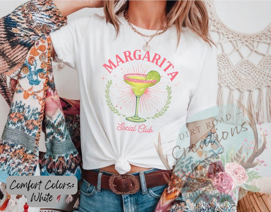 Margarita social cup graphic tee