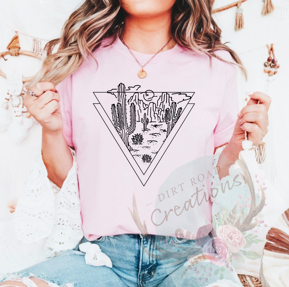 Triangle desert graphic tee