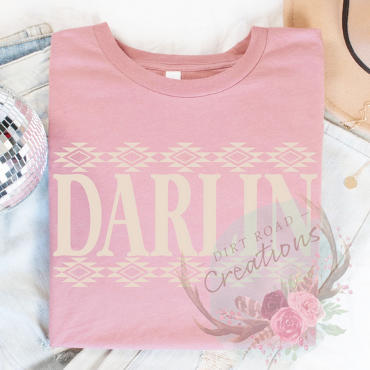 Darlin screen print tee