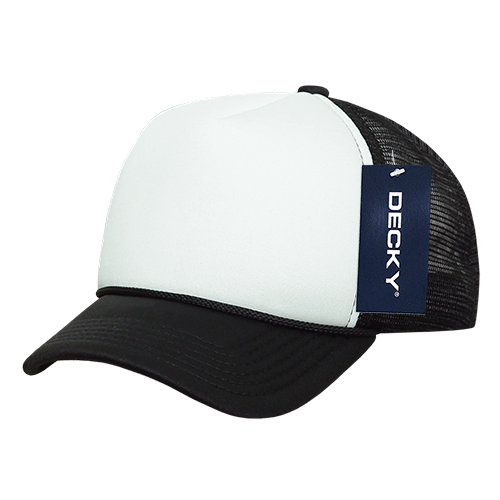 Decky 7010 - Kids, Youth Trucker Foam Hats, Mesh Back - 7010: Charcoal/White