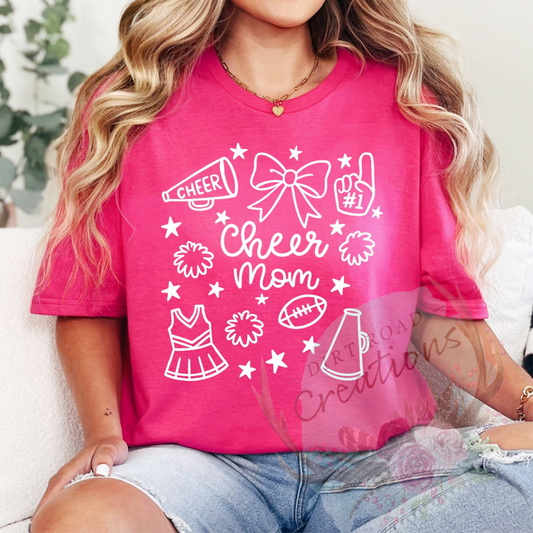 Cheer mom screen print TEE