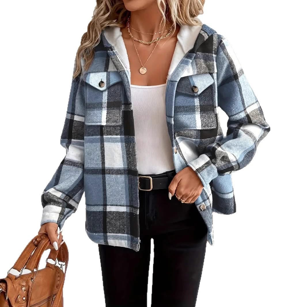 Preorder - Alba plaid fleece shacket