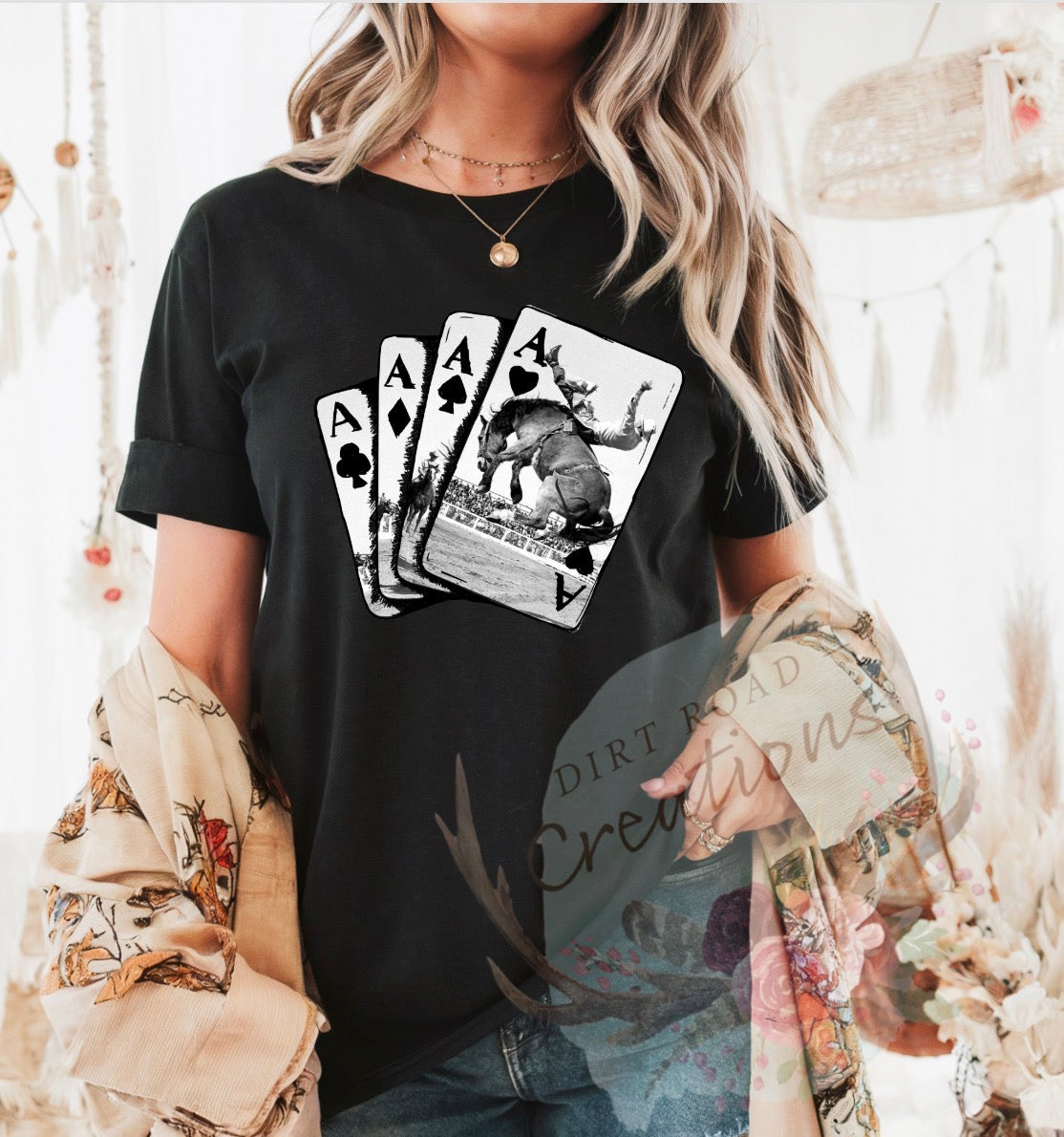 Bronc aces graphic tee