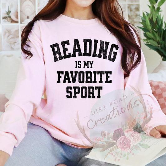 Reading is my favorite sport screen print TEE