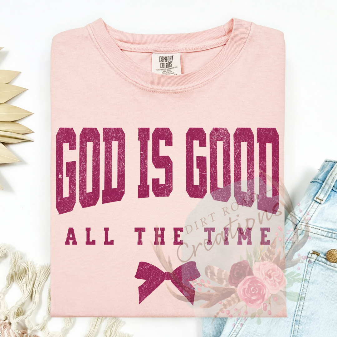 God is good screen print tee