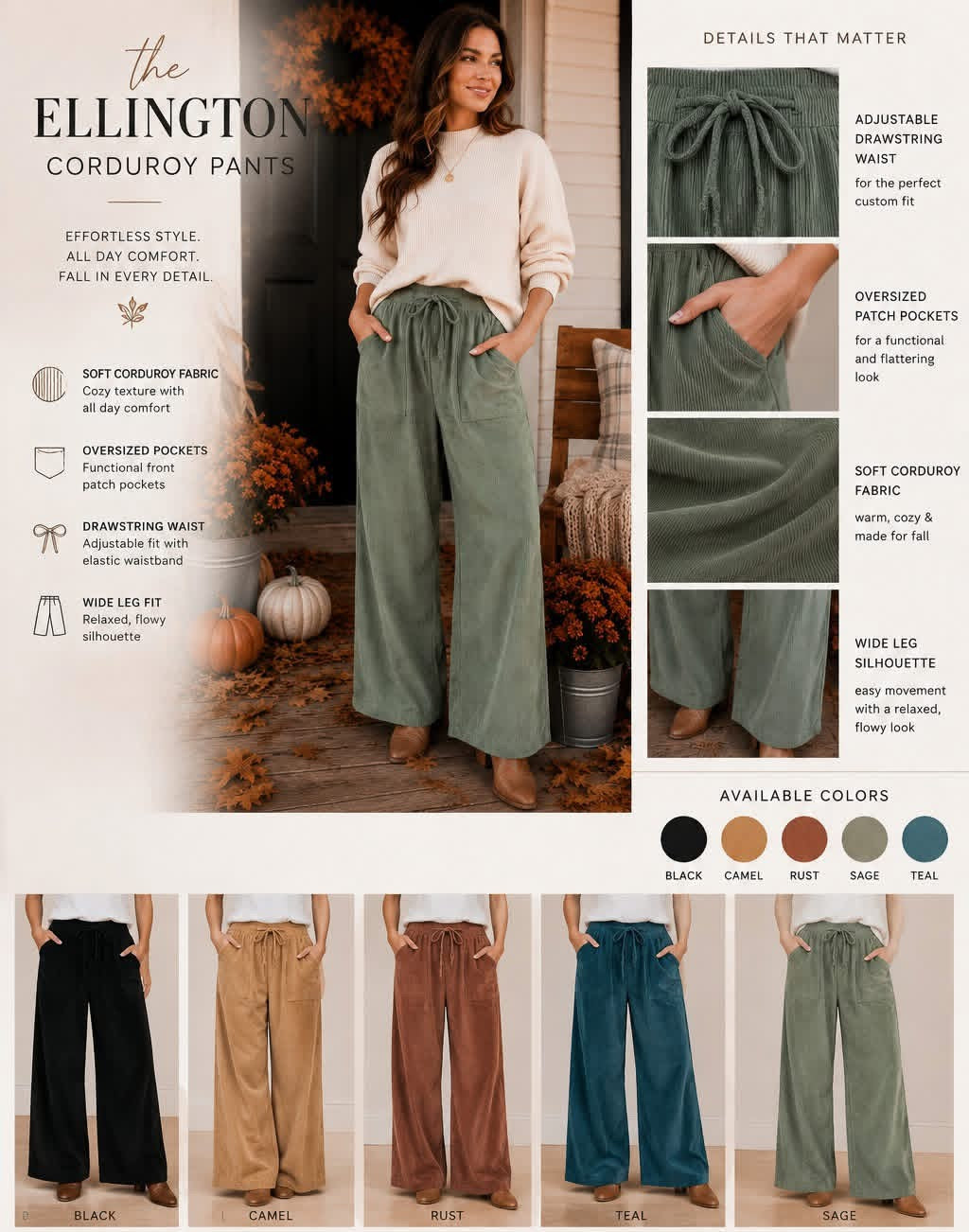 Preorder: Ellington corduroy pant