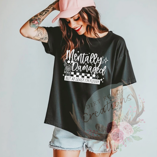 Mentally damaged graphic Sweatshirt