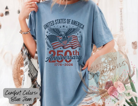 America 250th graphic tee