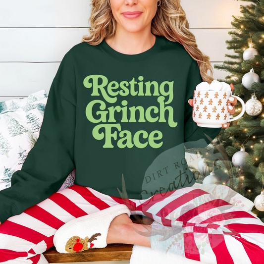Resting grinch face screen print TEE