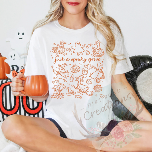 Spooky goose screen print Sweatshirt