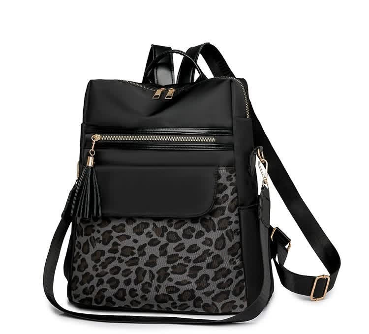 Preorder: two tone leopard backpack