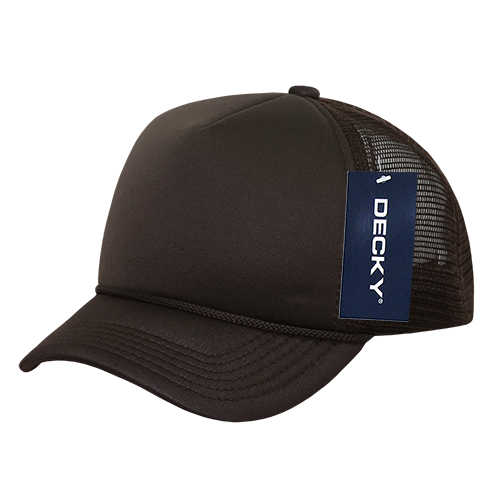 Decky 7010 - Kids, Youth Trucker Foam Hats, Mesh Back - 7010: Brown