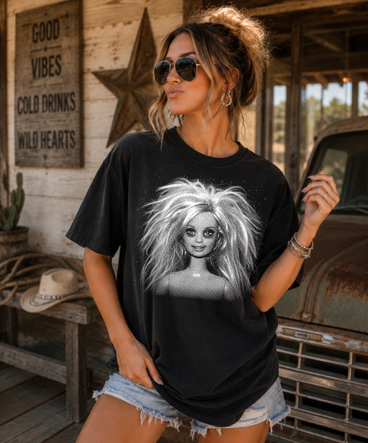 Im done Barbie halftone graphic tee (dark color tee only)