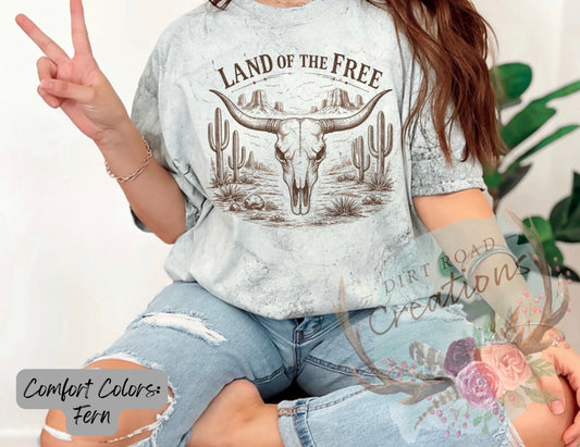 Land of the free graphic tee