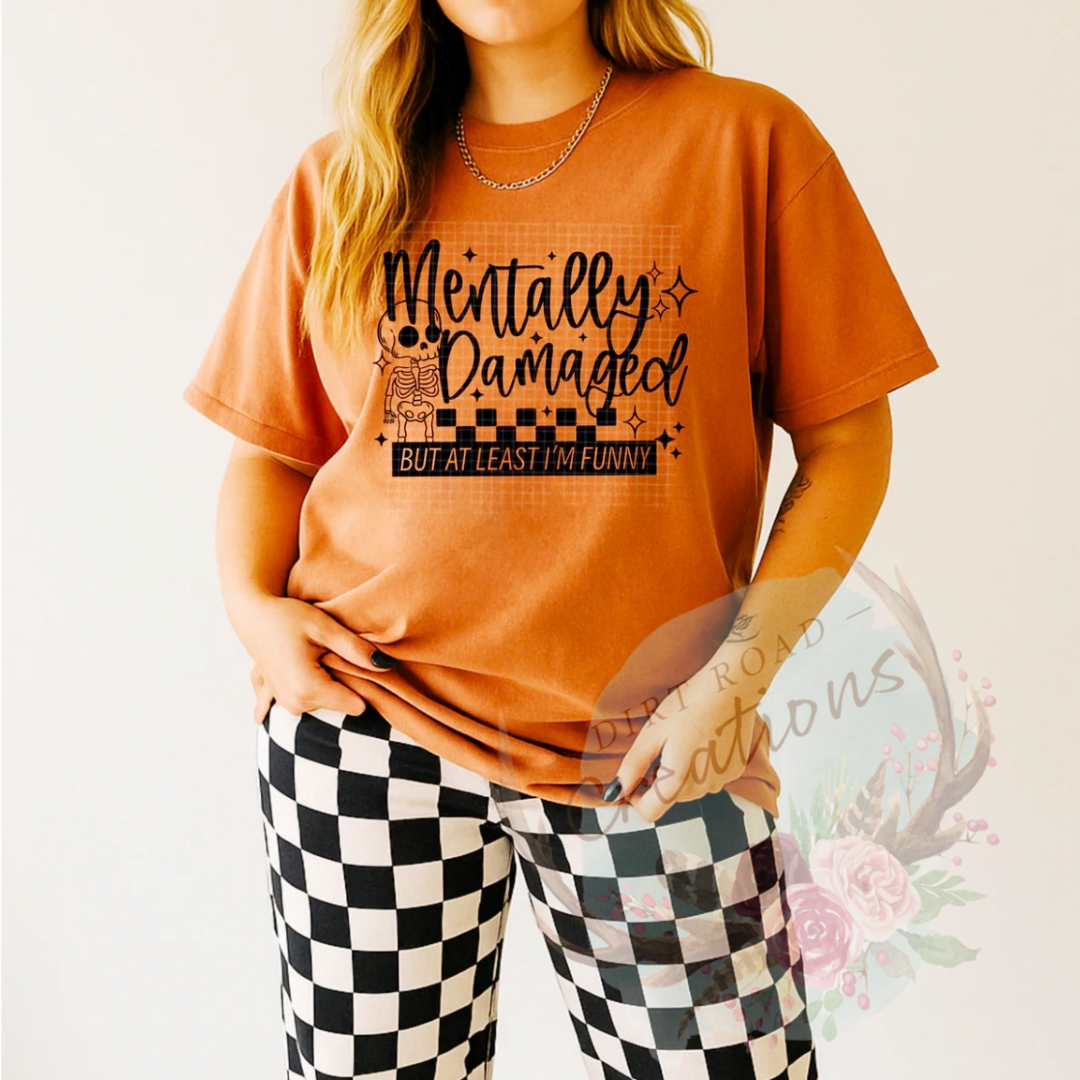 Mentally damaged graphic Sweatshirt