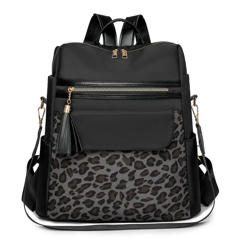 Preorder: two tone leopard backpack