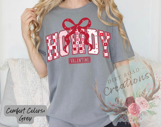Howdy Valentine (bow) graphic tee