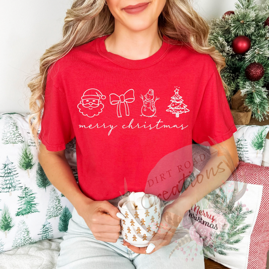 Merry Christmas screen print Sweatshirt