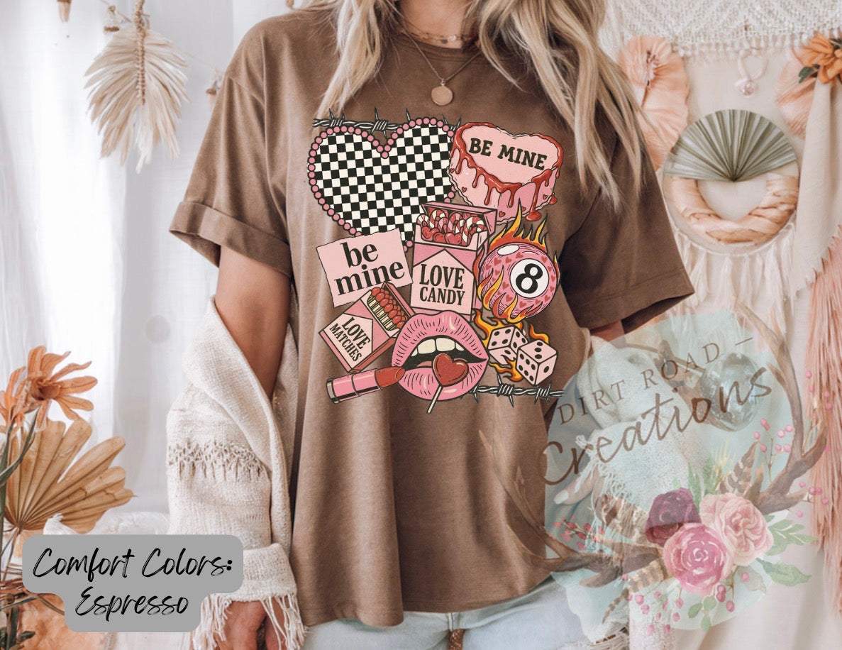 Valentine Collage graphic tee