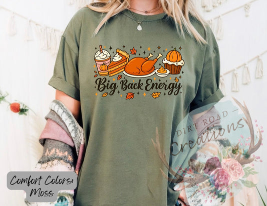 Big back energy graphic tee