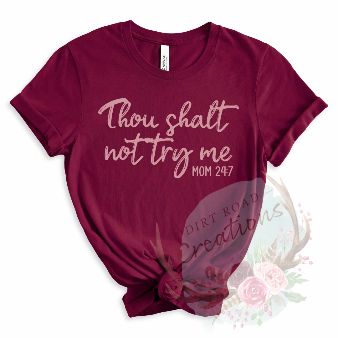 Thou shalt not try me screen print Sweatshirt