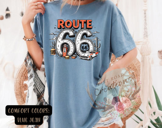 Route 66 graphic tee