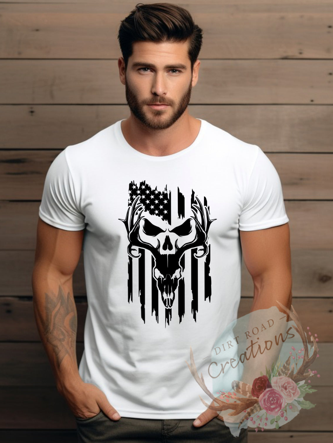 Punisher deer skull tee