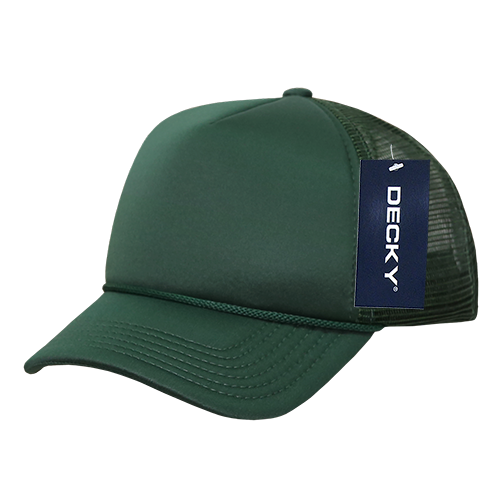 Decky 7010 - Kids, Youth Trucker Foam Hats, Mesh Back - 7010: Forest/White