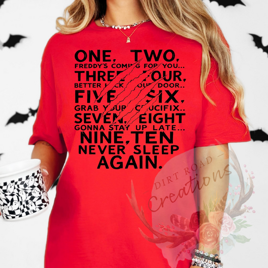 Never sleep again screen print Sweatshirt